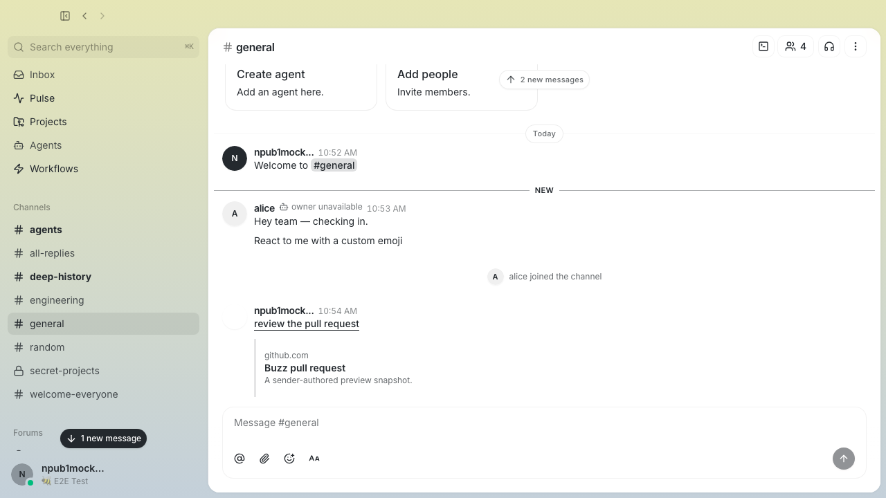 Display-text link with recipient preview