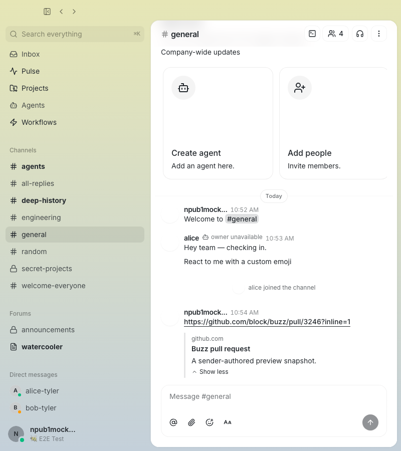 Rich authored snapshot rendered for recipient