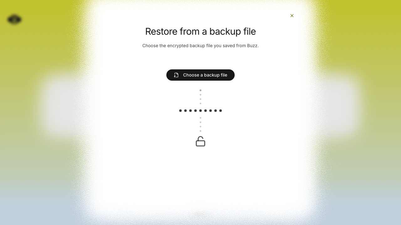 Desktop encrypted-backup file picker