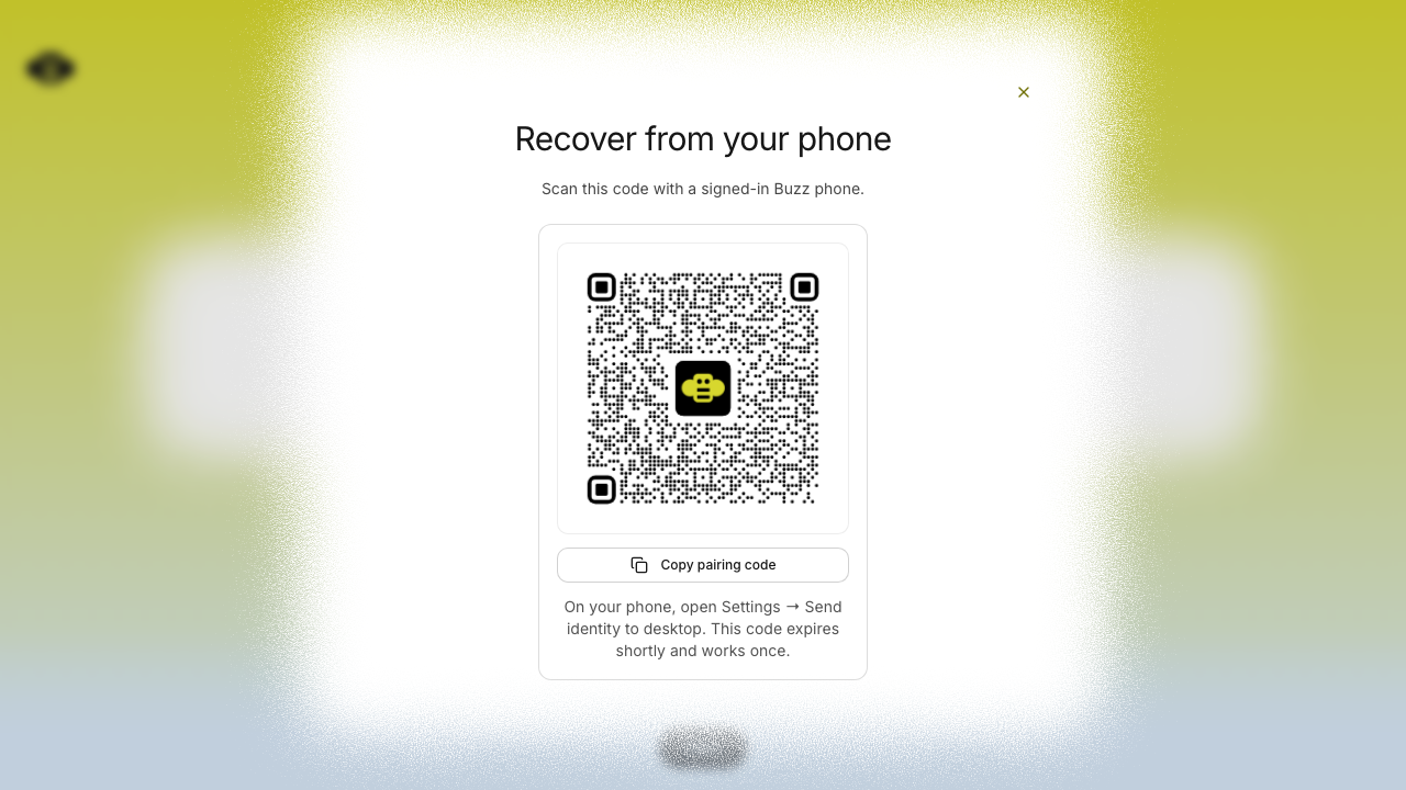 Desktop phone recovery QR
