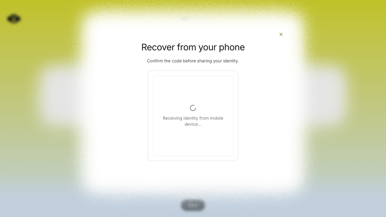 Desktop receiving identity