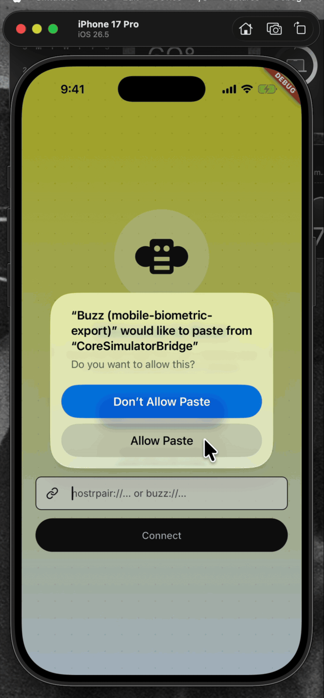Enabling Face ID during identity import