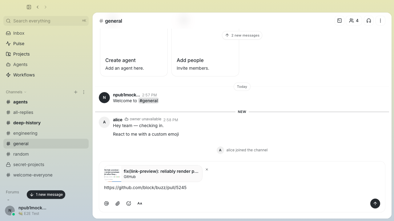 PR 5245 preview ready in the composer with Submit enabled