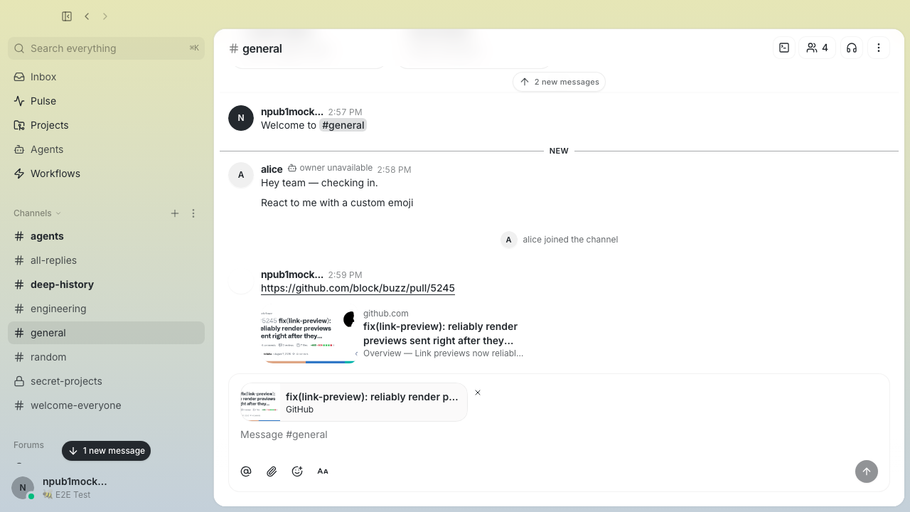 PR 5245 real link preview rendered inline in the message list