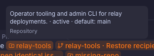 Repository entity — dark orange accent