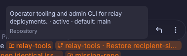 Pull request entity — dark orange accent