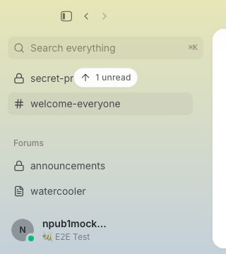 Quiet unread overflow indicator