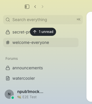 Primary unread overflow indicator